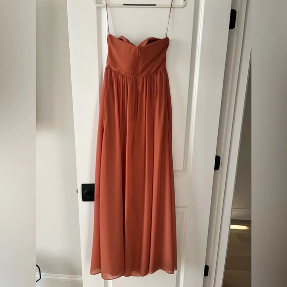 Birdy Grey Strapless Prom Maxi Bridesmaid Wedding Guest Dress August Terracotta - Picture 9 of 12